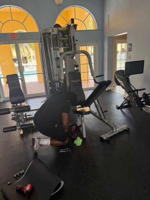 assembly fitness machines